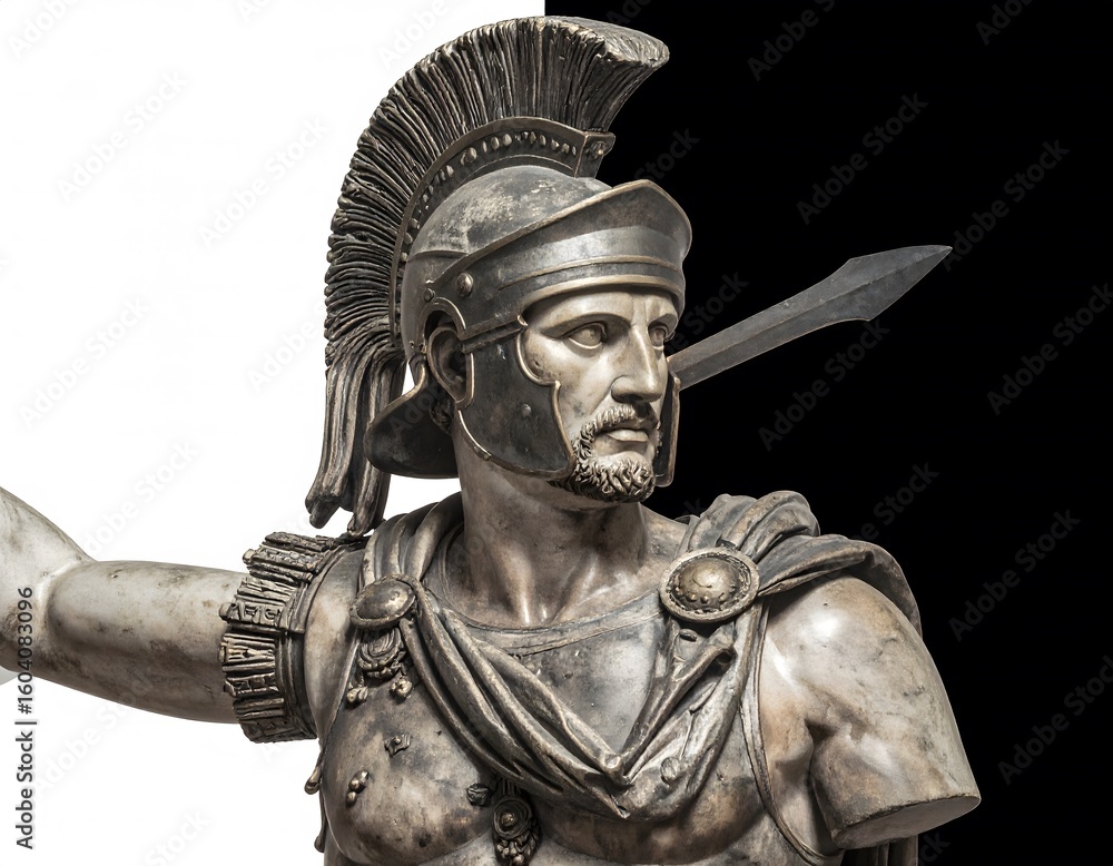 Obraz premium Roman soldier bust, detailed close-up