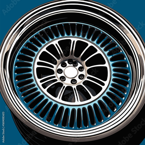 cool car rim vector