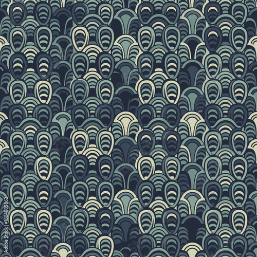 Seamless background with traditional Japanese Uroko pattern design  