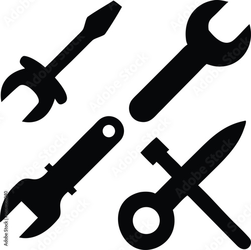 Four different design preferences abstract background