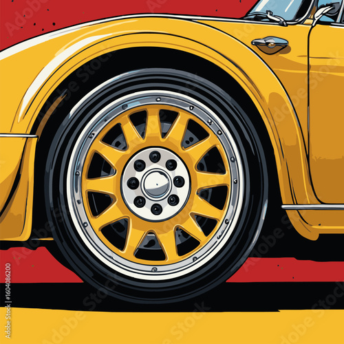 cool car rim vector