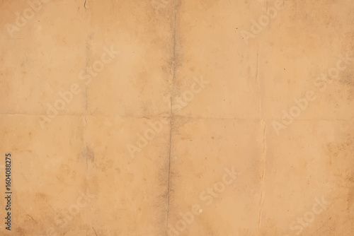 Vintage folded old paper background with creases and distressed parchment texture	
