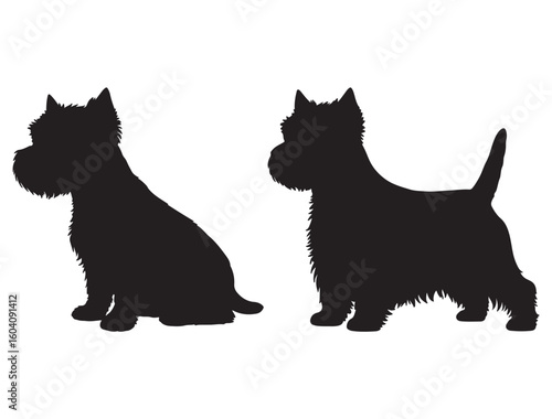 WEST HIGHLAND TERRIER DOG SILHOUETTE