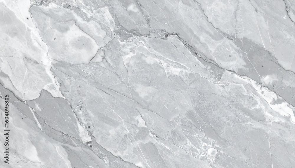 Gray marble surface with irregular white veining, polished texture Gray marble surface with irregular white veining, polished texture