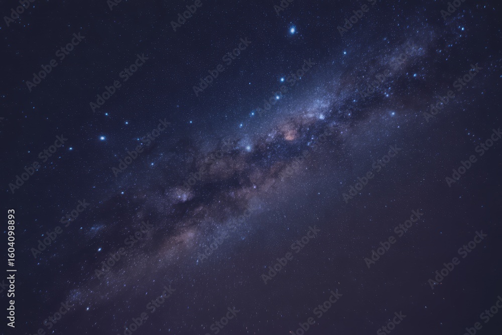 Fototapeta premium Magnificent Milky Way Galaxy Shining Brightly with Countless Stars and Cosmic Dust in the Dark Night Sky Astronomy Photography