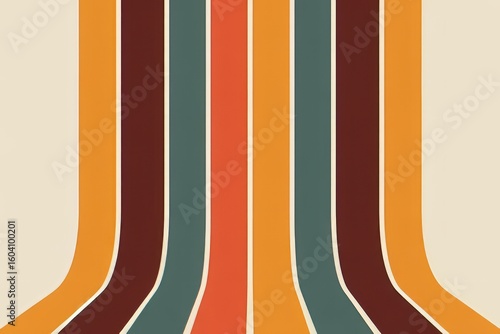 Retro Style Background with Vertical Stripes and Earth Tone Colors Perfect for Graphic Design Projects and Website Templates