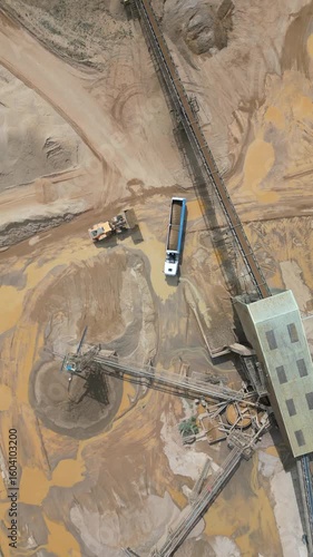 Aggregate Quarry: HGV Loading (Quarry Conveyor Belt System) -Portrait