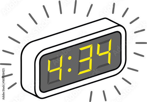 digital clock vector illustration for electronics and timekeeping applications