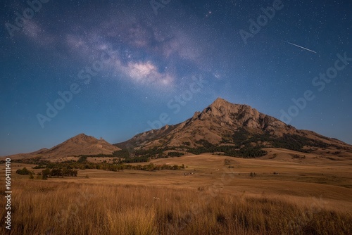 Mountain Landscape Under Cloudy Sky
