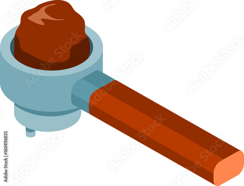 Porta Filter Coffer Barista Equipment and Coffee Machine Icon Set