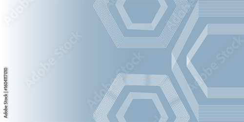 Linee esagonali astratte su sfondo grigio. Grafica geometrica a righe