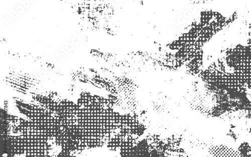 Gray and white abstract grunge  with halftone style. Seamless distressed dust, smudges, speckles, stains and scratches dirty urban grunge, transparent background.