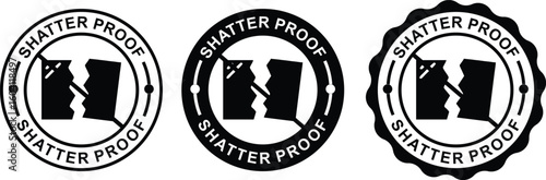 Shatter Proof Icon – Break Resistant Label for Safe Packaging and Product Design