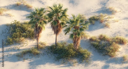 Wallpaper Mural Three palm trees in a desert landscape Torontodigital.ca