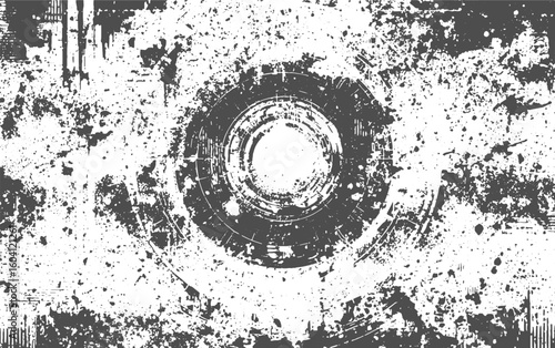 Abstract grunge black and white distressed texture, Seamless urban greyscale grunge dust specks stains transparent background.