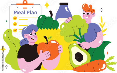 Meal Plan and Clean Food Choices with Fresh Produce
