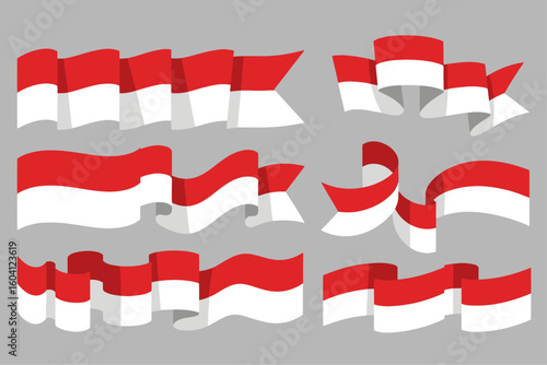 aving Indonesian Flag Ribbons – 6 Variations in Flat Style Free Download aving Indonesian Flag Ribbons – 6 Variations in Flat Style - GFXLoad