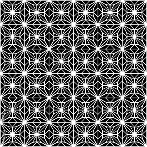 Ornement décoratif Motif abstrait Moucharabieh Réseau de noir et blanc et de style arabe géométrique