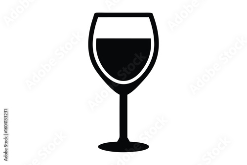 wine glass vector icon