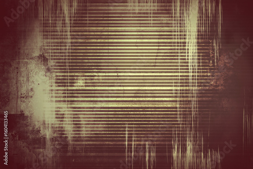 Vintage horizontal scanlines with vignette border retro CC tv video white noise or signal error background texture overlay grungy distressed dystopia core horror film backdrop