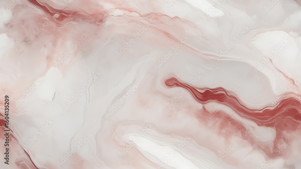 Fototapeta premium Luxury fluid art with red and white marble abstract texture ai