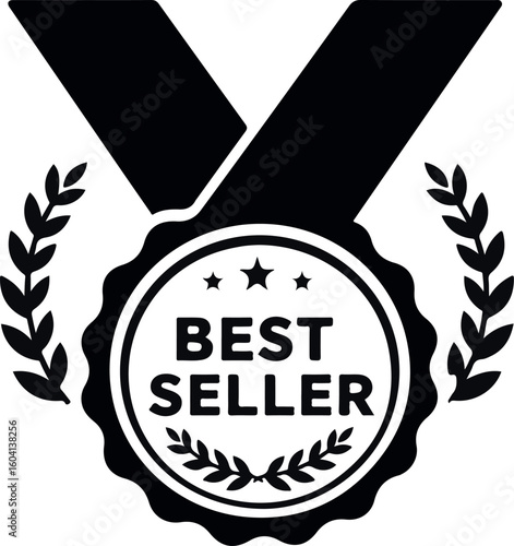 best seller label isolated on white background top product tag and marketing badge design
