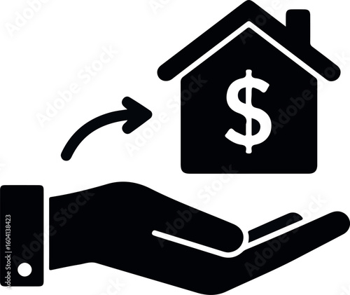 loan icon isolated on white background finance and money lending symbol vector illustration