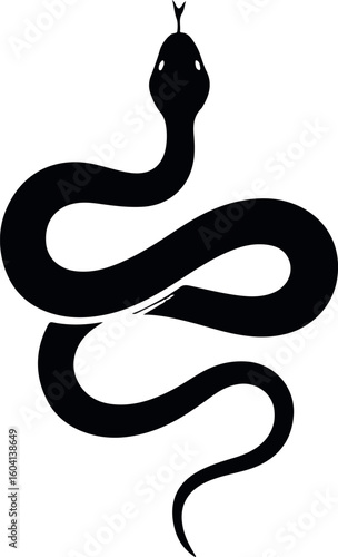 snake isolated on white background reptile animal symbol wildlife and nature illustration