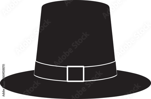 Traditional Irish Leprechaun Hat in Black Silhouette | St. Patrick’s Day Clipart Illustration Vector Format