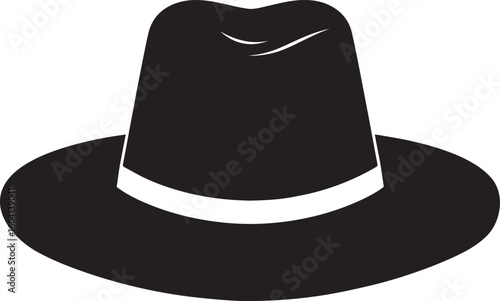 Traditional Irish Leprechaun Hat in Black Silhouette | St. Patrick’s Day Clipart Illustration Vector Format