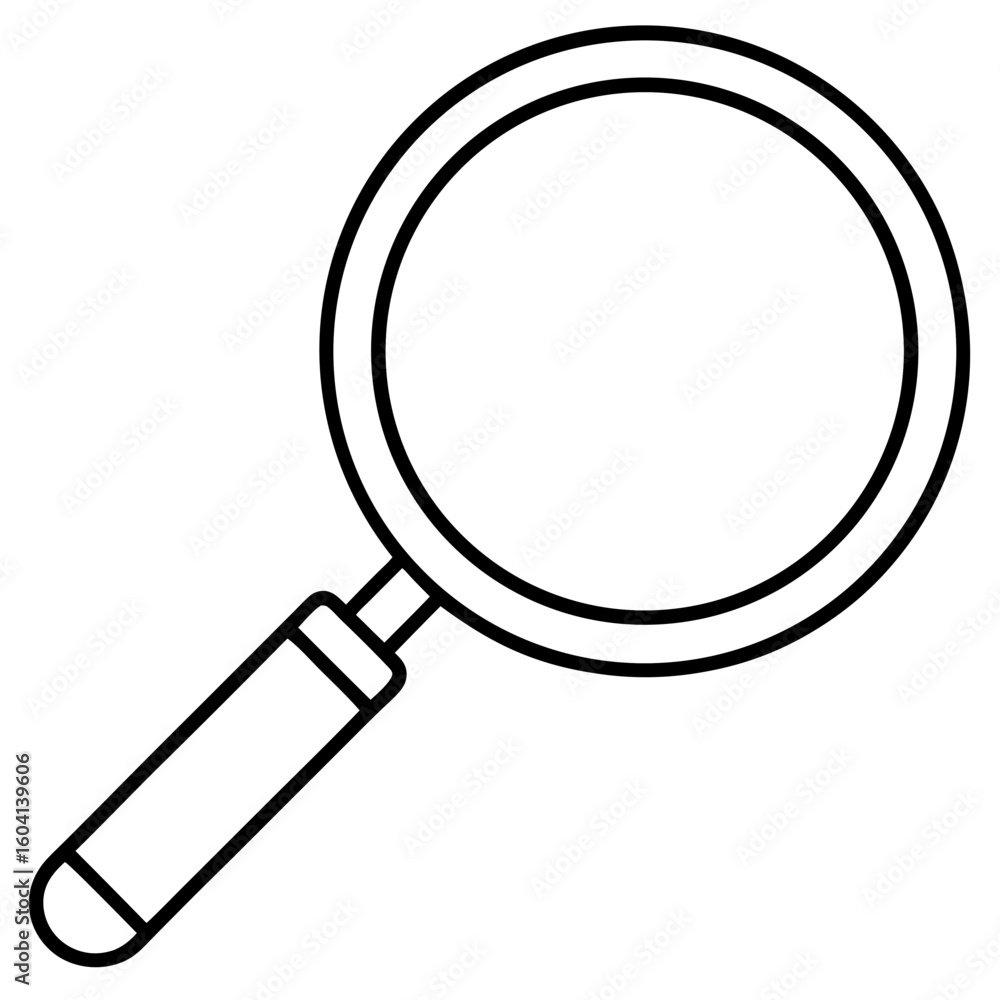 Flat Magnifying Glass Vector Flat Magnifying Glass Vector