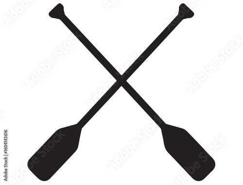 ROWING OARS SILHOUETTE