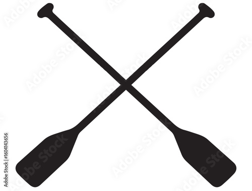 ROWING OARS SILHOUETTE