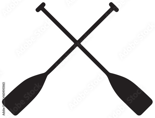 ROWING OARS SILHOUETTE