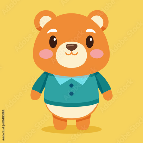 Cute bear isolate 
