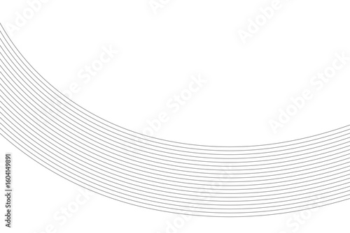 Curved Lines on White Background