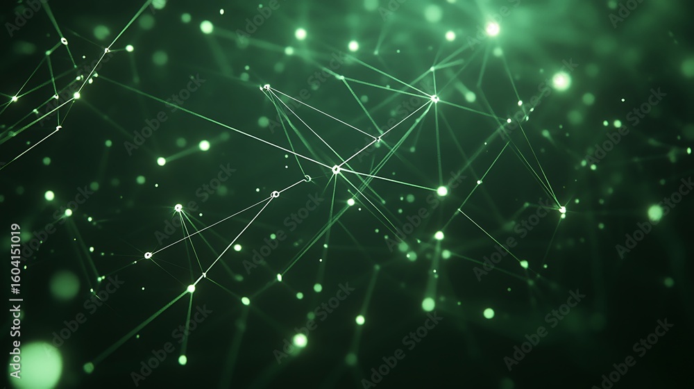 Fototapeta premium Abstract network design with glowing points and lines (10)