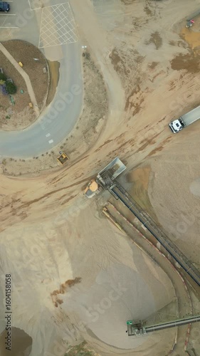 Aggregate Quarry: Vehicle Loading (Quarry Conveyor Belt System) -Portrait