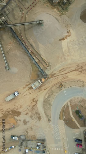 Aggregate Quarry: Vehicle Loading (Quarry Conveyor Belt System) -Portrait