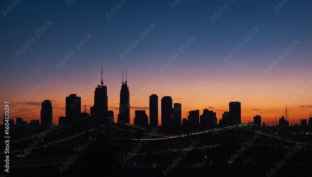 Abstract cityscape silhouette with glowing connection lines under a twilight sky, evoking urban dreams.
Abstract cityscape silhouette with glowing connection lines under a twilight sky, evoking urban dreams.