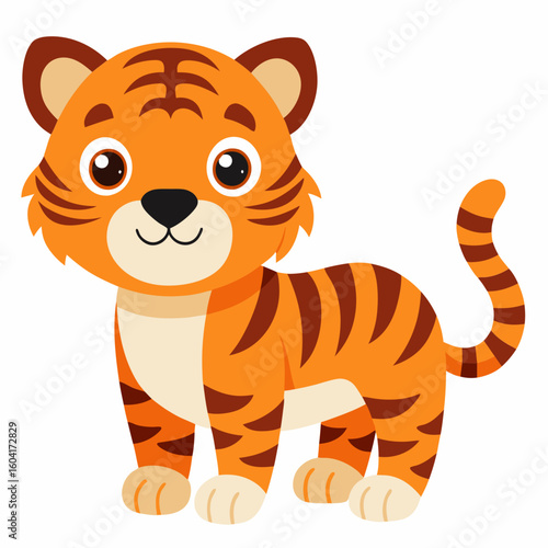 Cute tiger isolate 