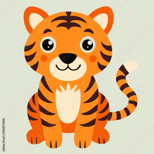 Cute tiger isolate 