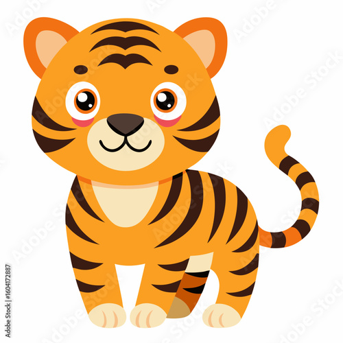 Cute tiger isolate 
