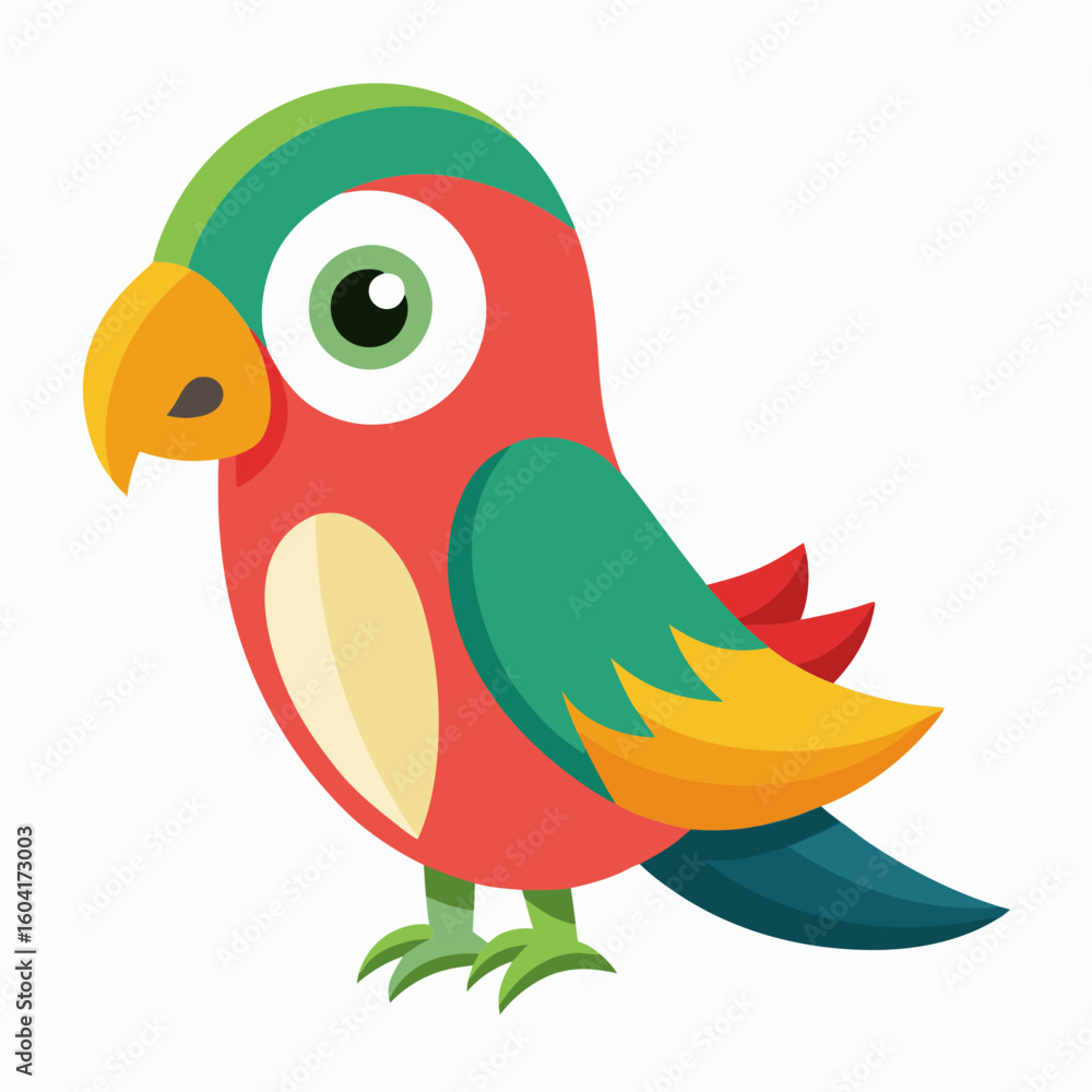 Fototapeta premium Cute parrot isolate 