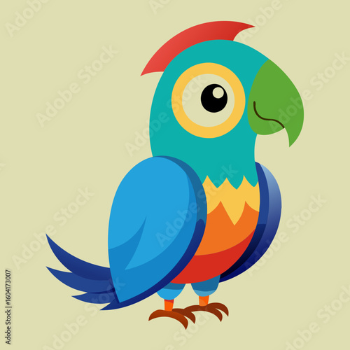 Cute parrot isolate 
