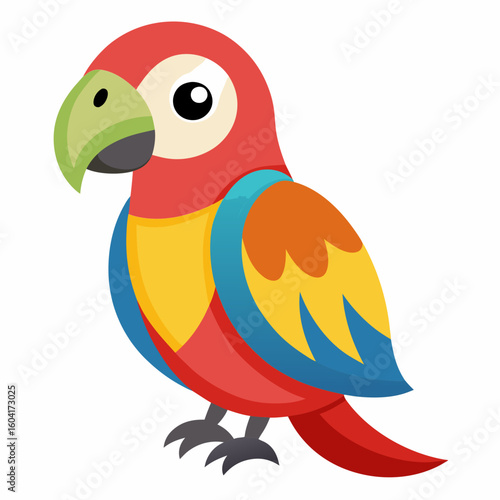 Cute parrot isolate 