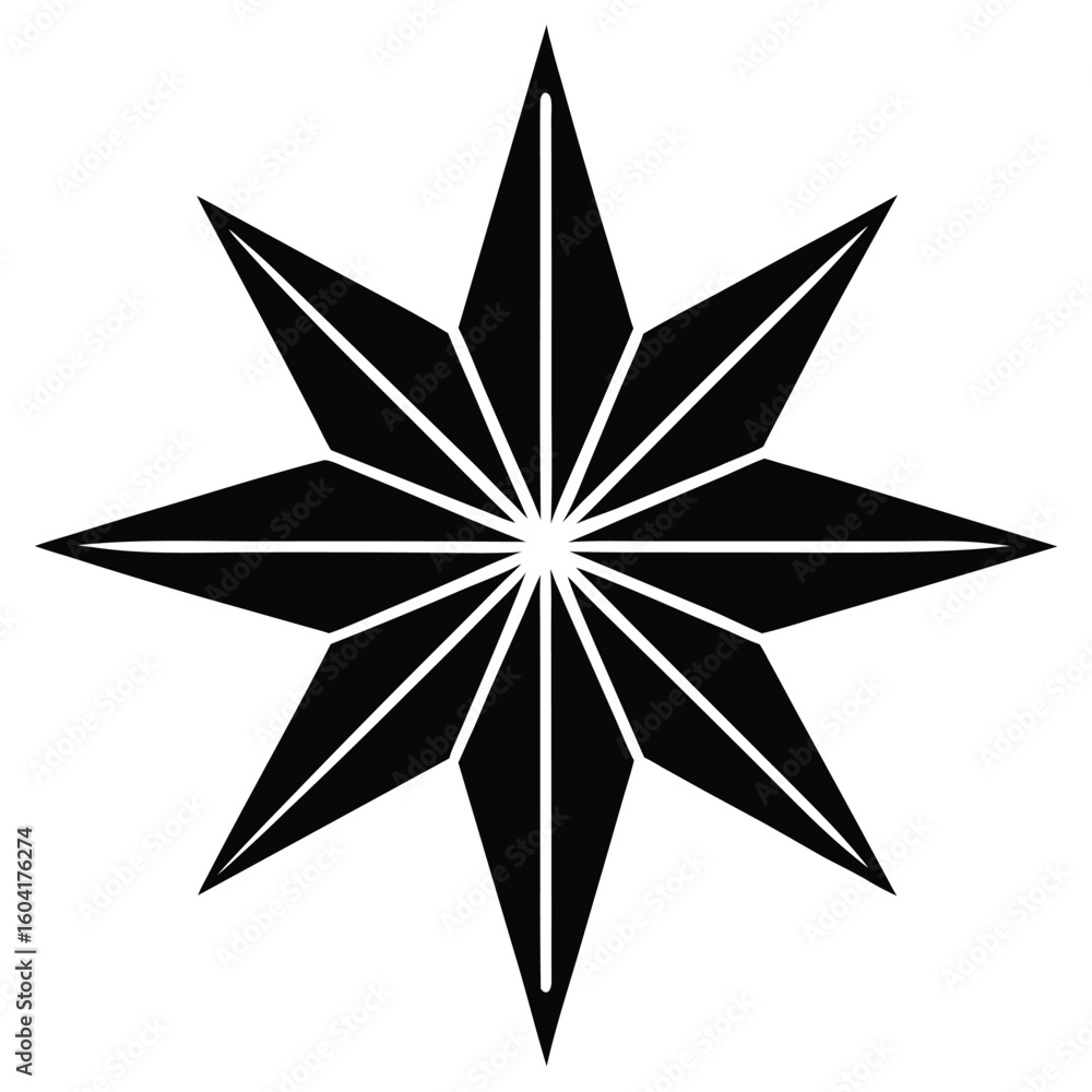 Obraz premium christmas star vector icon