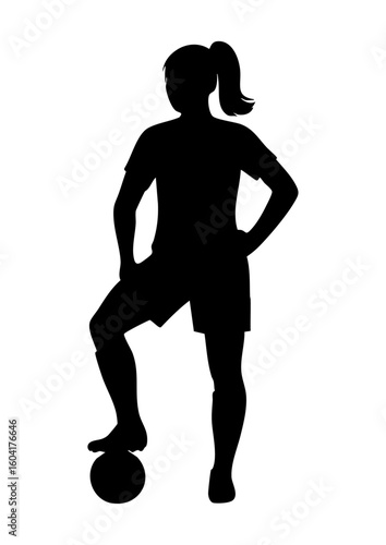 soccer player silhouette