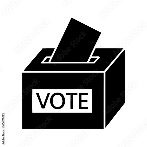 Hand voting ballot box icon, Election Vote concept Vector illustration