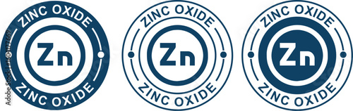 Zinc Oxide Label – Mineral UV Protection Symbol for Cosmetic and Medical Use